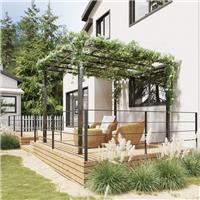 3x3(m) Metal Pergola Grape Trellis Climbing Plants Outdoor Sun Shelter Arbours