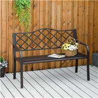 Antique Style Outdoor Cast Iron Front Porch Bench Path Chair Seat Outdoor