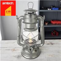 LED Hurricane Lantern Flickering Flame Effect Tent Light Storm Lamp + Batteries