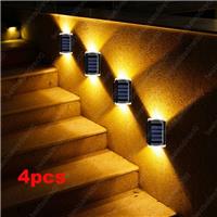 4Pack Solar Powered Door Fence Wall Lights LED Up and Down Outdoor Garden Lamp