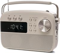 Portable Radio AM/FM with MP3 USB - Battery or Mains Powered Speaker - Ivory