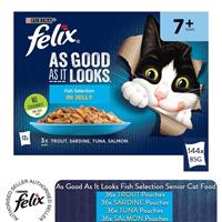 Felix Original Mixed Selection In Jelly with Vitamins D&E Wet Cat Food, 144x85g