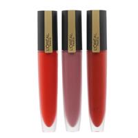 L'Oreal Red Pink Lipstick x 3 Rouge Signature Matte Liquid Lip Stick Trio Set