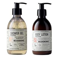 Shower Gel 300ml Body Lotion 300ml Set Vegan Ecooking Niacinamide Bodycare