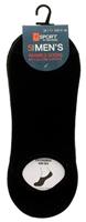 Mens Trainer Socks 5pk Invisible black One Size