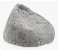 John Lewis & Partners Soft Faux Fur Bean Bag - Grey A