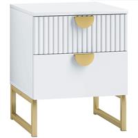 Bedside Table with 2 Drawers for Bedroom, Living Room Refurbished