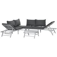 3 Pcs Garden Seating Set w/ Sofa Lounge Coffee Table Outdoor Patio Refurbished