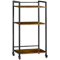 3-Tier Printer Stand Utility Cart Trolley w/Adjustable Shelves Refurbished
