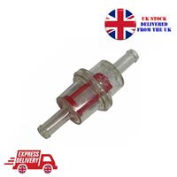 UNIVERSAL INLINE MOTORCYCLE FUEL FILTER 8mm, MOTORBIKE, QUAD, SCOOTER