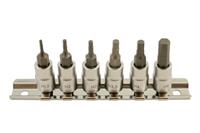 Laser Tools 5682 1/4 Drive Hex Allen Key Socket Bits 1.5-6mm On Socket Rail LL