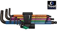 Wera Tools Germany Mixed Colour Hex Allen Key Set Extra Long 1.5mm - 10mm Boxed