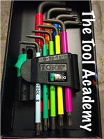 Wera Tools TORX Star T8 -T40 Allen Key Set Bright Colours 9 Piece With Holder