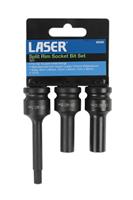 LASER TOOLS 6345 SPLIT RIM SOCKET BITS OZ WHEELS 10 POINT 1/2 DRIVE
