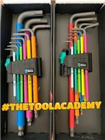Wera Tools Colour Torx Star Set Extra Long T8 - T40 + Hex Allen Key Set 1.5-10mm