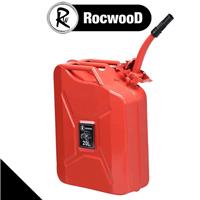 Fuel Can 20L Jerry Army Red Metal Diesel Gasoline Petrol Oil Plus Spout Red