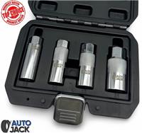 3/8" Spark Plug Socket Set 4pc 14mm 16mm 21mm Thin-Wall | Cr-V | Carry Case
