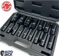 Deep Impact Socket Set 16pc Metric 1/2in Drive 1032mm CrV 6 Point Phosphate