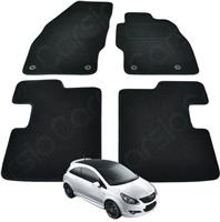 for Vauxhall Corsa D & E (07 to 19) Tailored Black Car Floor Mats 4 Piece Set