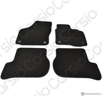 for Volkswagen Golf MK6 08-13 Tailored Black Car Mats Carpets 4pc Round Clips