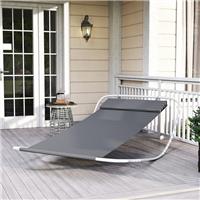 Single Outdoor Garden Relaxing Day Bed Patio Sun Lounger Hammock Grey