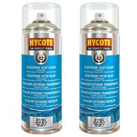 Hycote Colour Spray Paint Aerosol XUK1011 Clear VHT 400mL x 2 Fast Drying