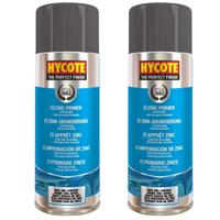 Hycote Fast Drying Zinc Primer Aerosol Spray Paint - Prevent Corrosion 400ml *2