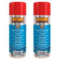 Hycote Post Office Van Red Fast Drying Aerosol Spray Paint 800mL 400mL x2 Units