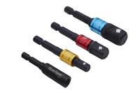 Colour Coded Impact Socket Adaptors (1/4 3/8 1/2) Hex Bit Holder BlueSpot