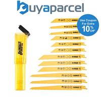 DeWalt DT2445-QZ 12 Piece Reciprocating Sabre Saw Blades Set - Metal Wood Nails
