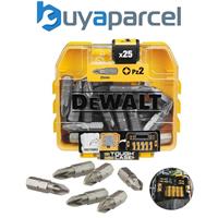 Dewalt 25 Piece PZ2 Standard Tic Tac Pozi Screwdriver Bit Set Flex Tough Case