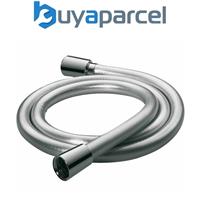 Smooth Shower Hose 1.5m Pipe PVC Double Interlock Silver Chrome Fits Triton Mira