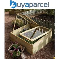 Rowlinson Timber Wooden Coldframe Garden Growhouse Greenhouse Planter Shelter