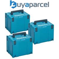 3x Makita MAKPAC Stacking Connector Tool Case Systainer TYPE 4 396 X 296 X 315