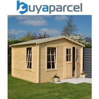 Rowlinson Retreat Garden Wooden Summer House Room Log Cabin Natural Timber
