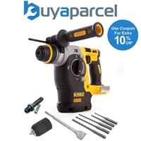 Dewalt DCH273N XR 18v SDS Brushless Hammer Drill + SDS Bits Chisel + Chuck