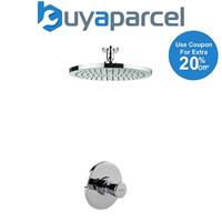 Timed Non Concussive Concealed Shower Self Closing + Round Fixed Ceiling Head