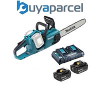 Makita DUC353 Twin 18v / 36v LXT Cordless 35cm Chainsaw 2 x 6.0ah Batteries