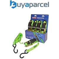 Faithfull Ratchet Tie Down Strap Set 4 Piece 5m x 25mm FAITDRATSET4 XMS24RATCHET