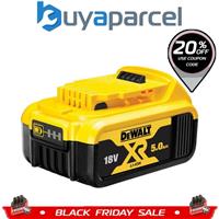 DeWalt DCB184 18v 5.0Ah Li-Ion Battery XR Range Lithium - LED Charge Indicator