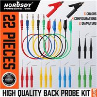 22Pcs Back Probe Kit Multimeter Test Leads Tool Identified Probe For Automotive