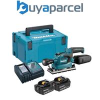 Makita DBO380RTJ 18v LXT 1/3 Sheet Brushless Finishing Cordless Sander - 2 x 5ah