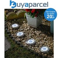 4 x Smart Garden Super Bright Solar Decking Path Border Entrance Up Lights