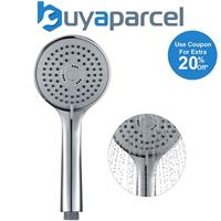 Chrome 3 Mode Round Shower Head ABS Rub Clean Faceplate 84mm - Fits Triton Mira