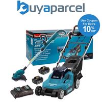 Makita DLM382Z 18v / 36v LXT Cordless Battery Lawn Mower Grass Strimmer 2X 5.0ah