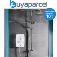 Triton Danzi DuElec White 9.5kW Electric Shower Diverter to Overhead and Handset