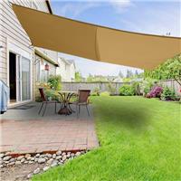 5m x 4m Sun Shade Sail Garden Awning Canopy 98% UV Block Rectangle Sand