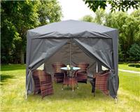 2.5x2.5m Pop Up Gazebo Marquee Outdoor Garden Party Tent with 4 Side Panels Grey