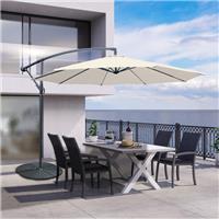 3M Garden Parasol Hanging Sun Shade Banana Outdoor Umbrella Cantilever Cream