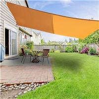 5x4m Sun Shade Sail Garden Patio Canopy Outdoor Awning Cover 98% UV Block Orange